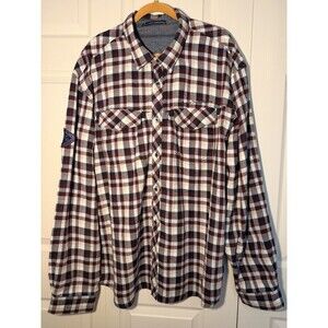 Marithe Francois Girbaud Men’s XXXL Plaid Flannel Shirt Cotton Western Workwear